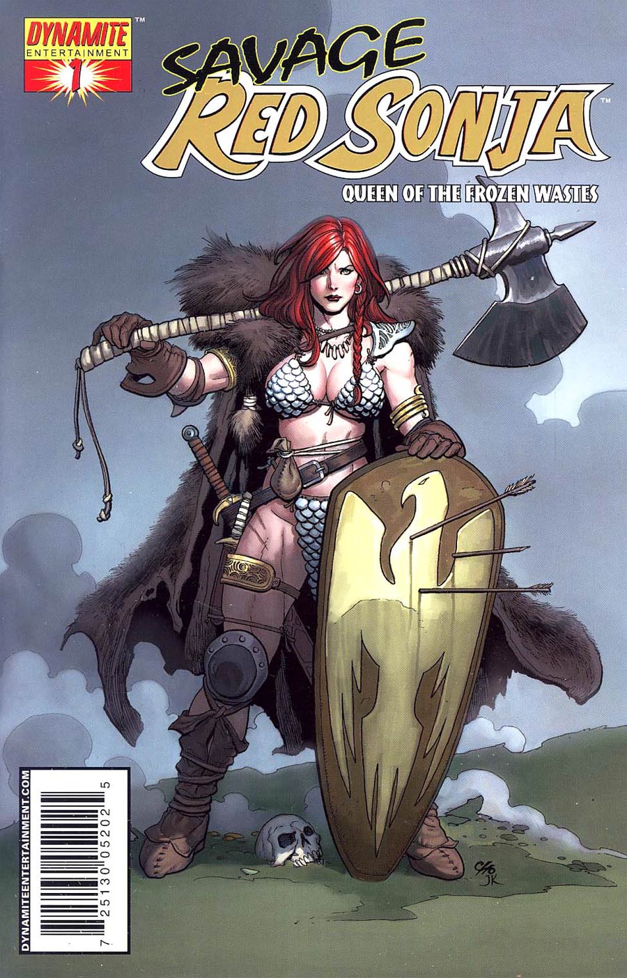 Savage Red Sonja Queen Of The Frozen Wastes #1 Cover D Frank Cho Gold Foil Baltimore Exclusive Cover
