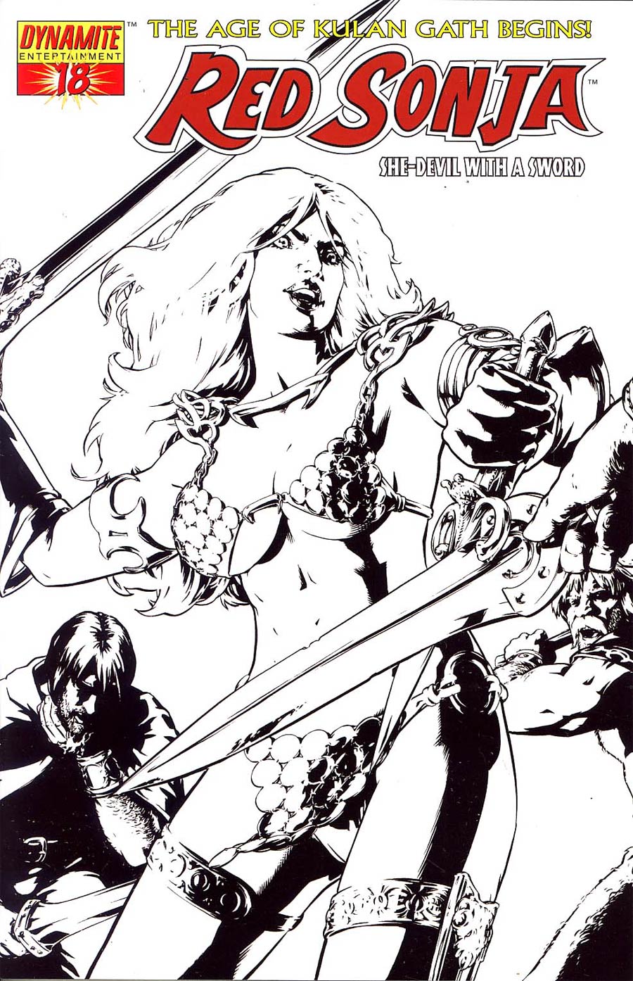 Red Sonja Vol 4 #18 Cover E Incentive Gene Ha Black & White Cover