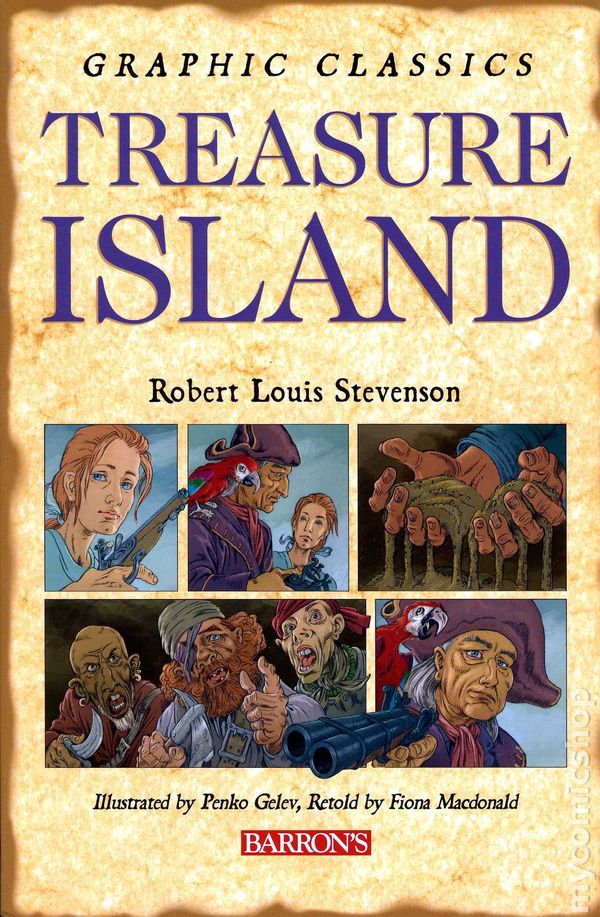 Barrons Graphic Classics Treasure Island HC