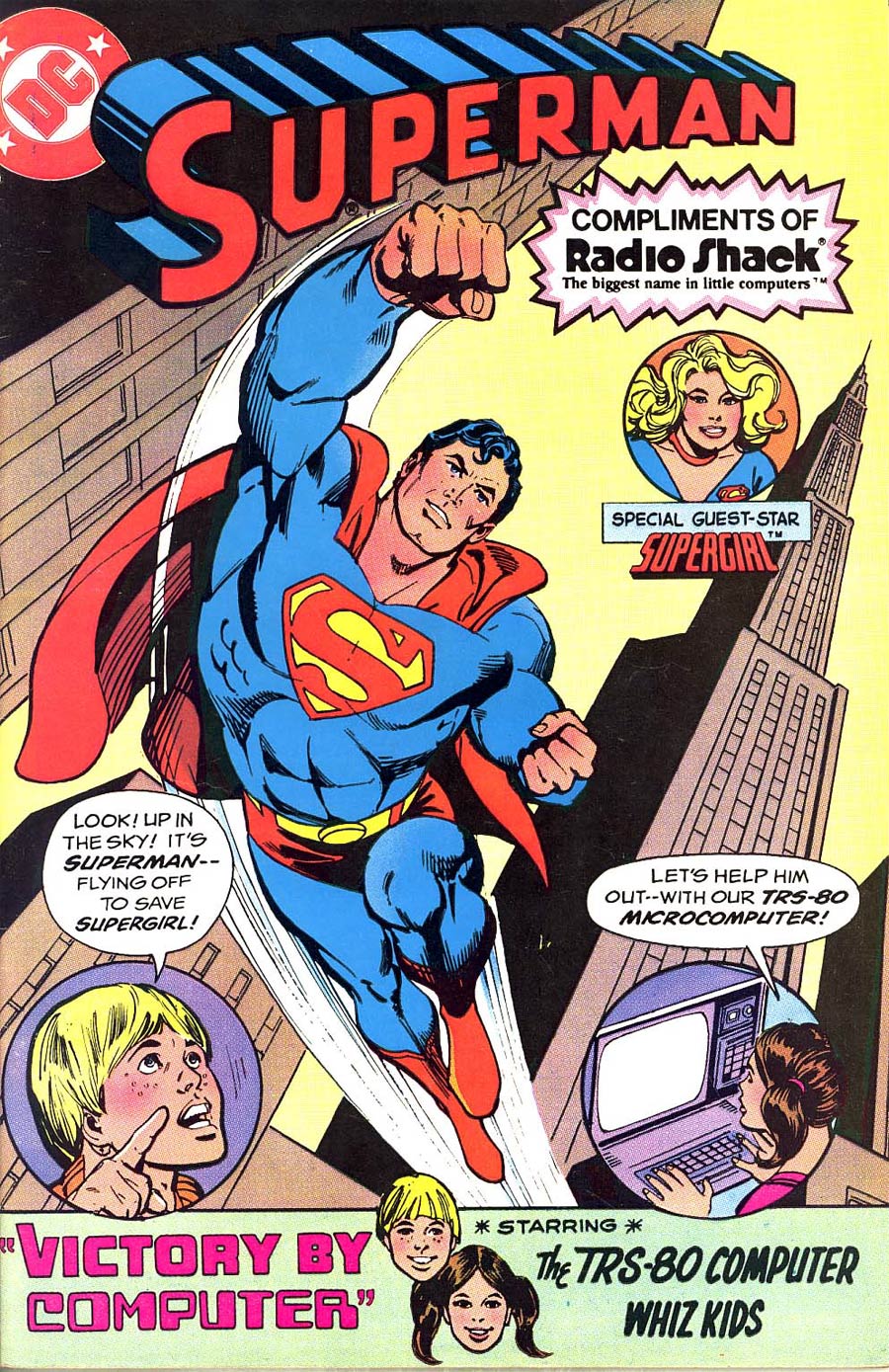 Superman Radio Shack Giveaway Victory By Computer (1981)