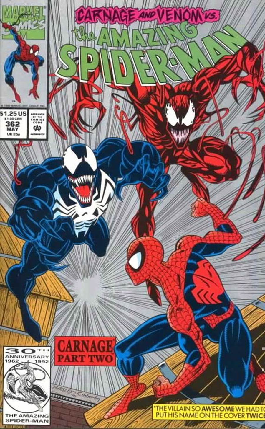 Amazing Spider-Man #362 Cover B 2nd Ptg