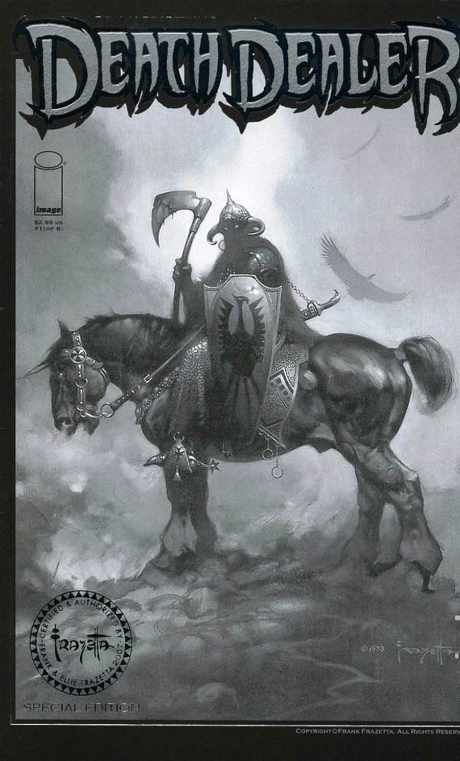 Frank Frazettas Death Dealer #1 Cover F Black & White Special Edition