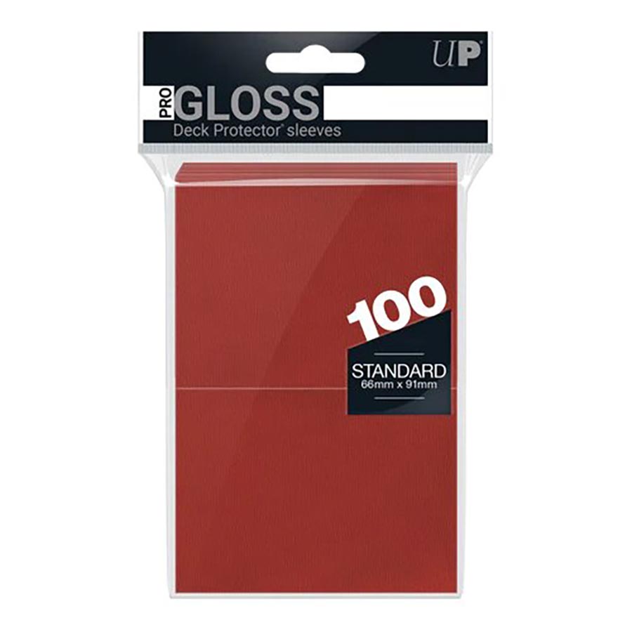 Ultra Pro PRO-Gloss Standard Deck Protector Sleeves - Red