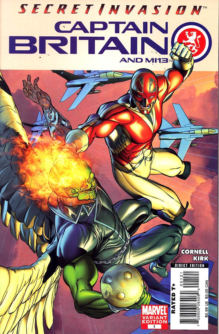 Captain Britain And MI 13 #1 Incentive Brandon Peterson Variant Cover (Secret Invasion Tie-In)