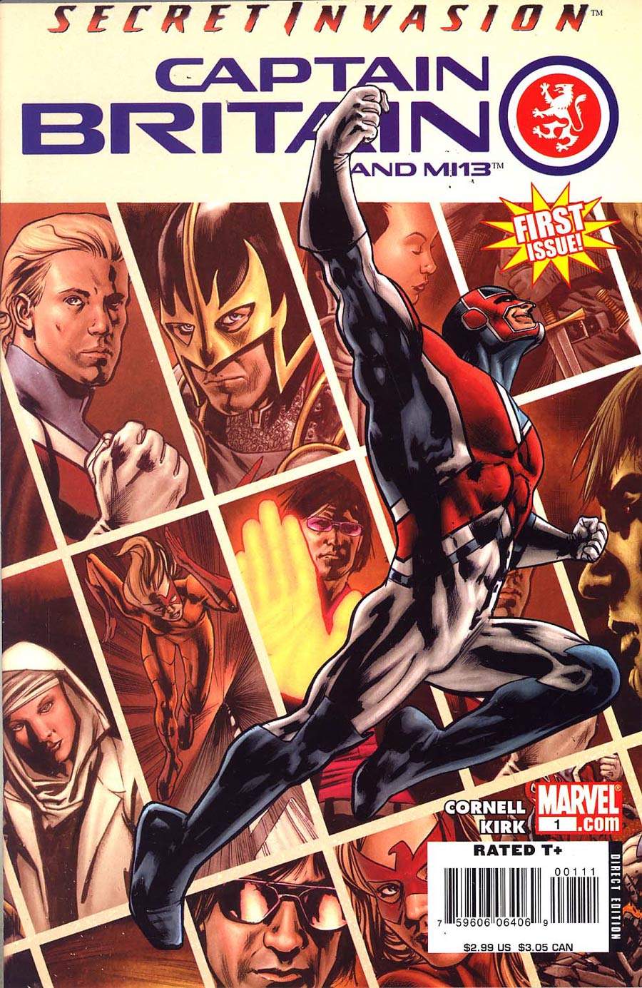 Captain Britain And MI 13 #1 1st Ptg Regular Bryan Hitch Cover (Secret Invasion Tie-In)