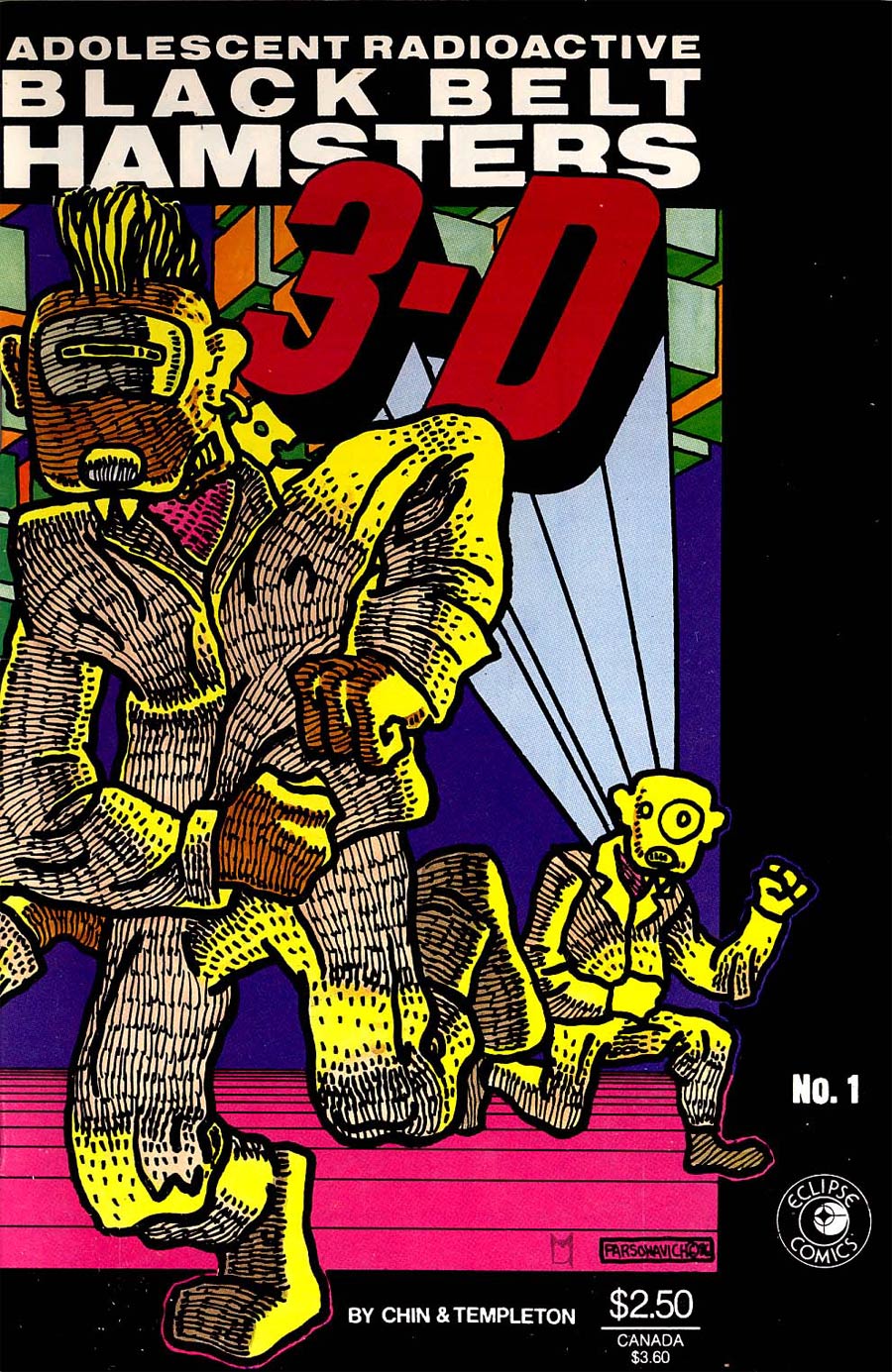 Adolescent Radioactive Black Belt Hamsters In 3-D #1 Cover B Without Glasses