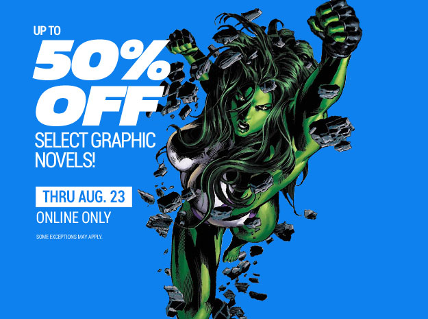 50% off select graphic novels