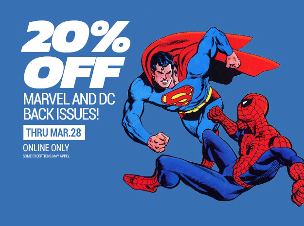 20% off Marvel & DC back issues
