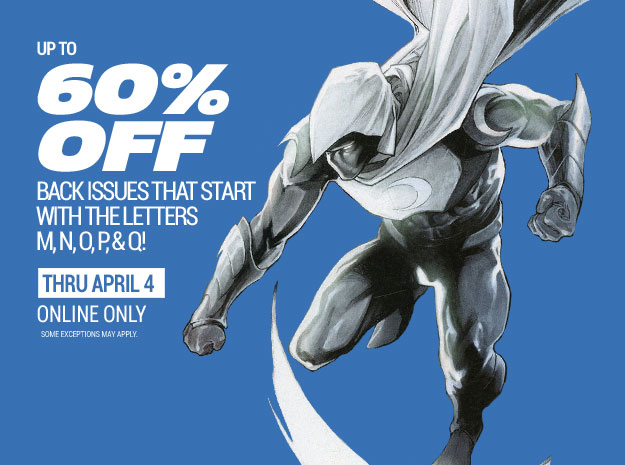 Up to 60% off back issues M-Q