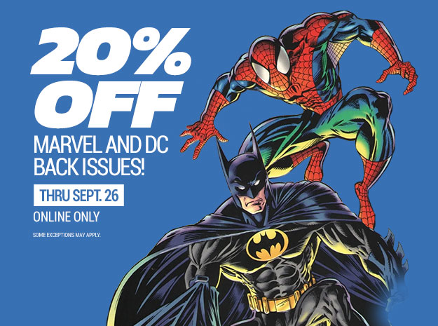 20% off Marvel & DC back issues