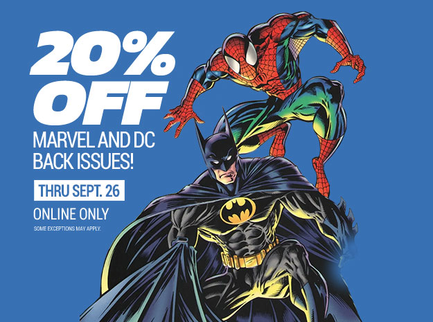 20% off Marvel & DC back issues
