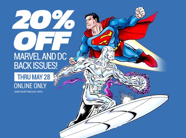 20% off DC & Marvel back issues