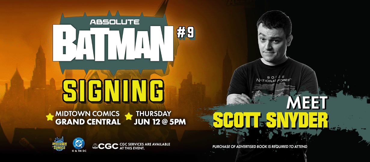 Scott Snyder signing Absolute Batman 6/12 at Midtown Comics Grand Central