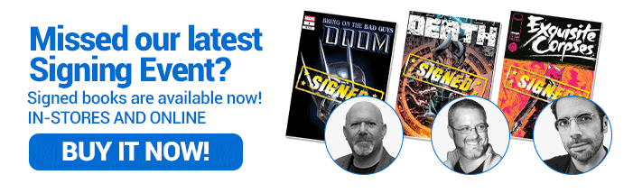 Signed books at Midtown Comics