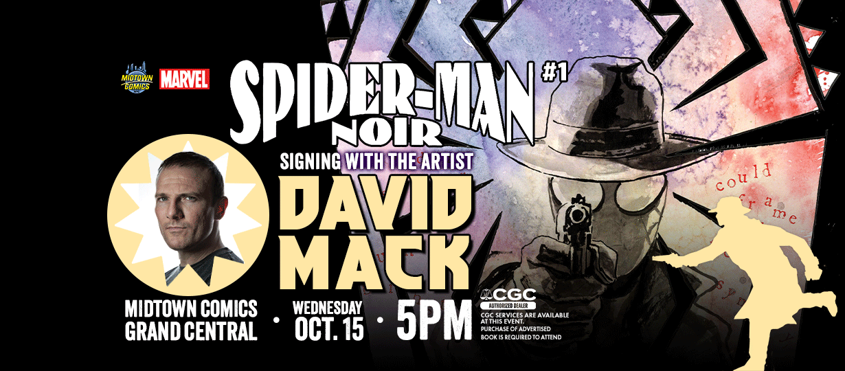 David Mack SIGNING Spider-Man Noir #1 @ Midtown Comics Grand Central!