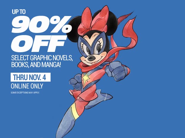 Up to 90% off select graphic novels