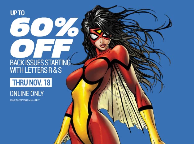Up to 60% off back issues starting with R & S