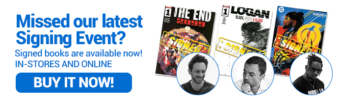 Signed books at Midtown Comics