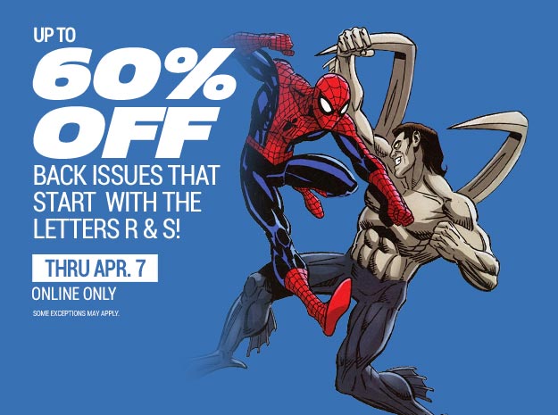 Up to 60% Off Back Issues that start with the letters R & S