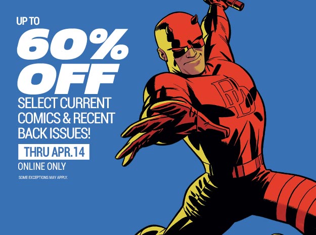 Up to 60% Off Select Current Comics and Recent Back Issues