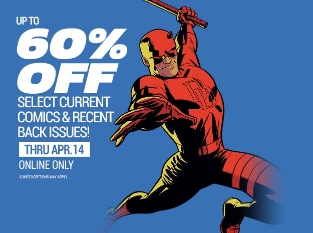 Up to 60% Off Select Current Comics and Recent Back Issues
