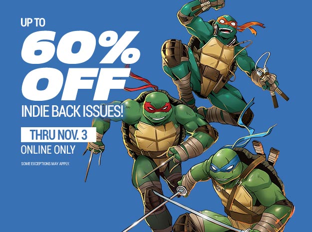 Up to 60% off all indie back issues 